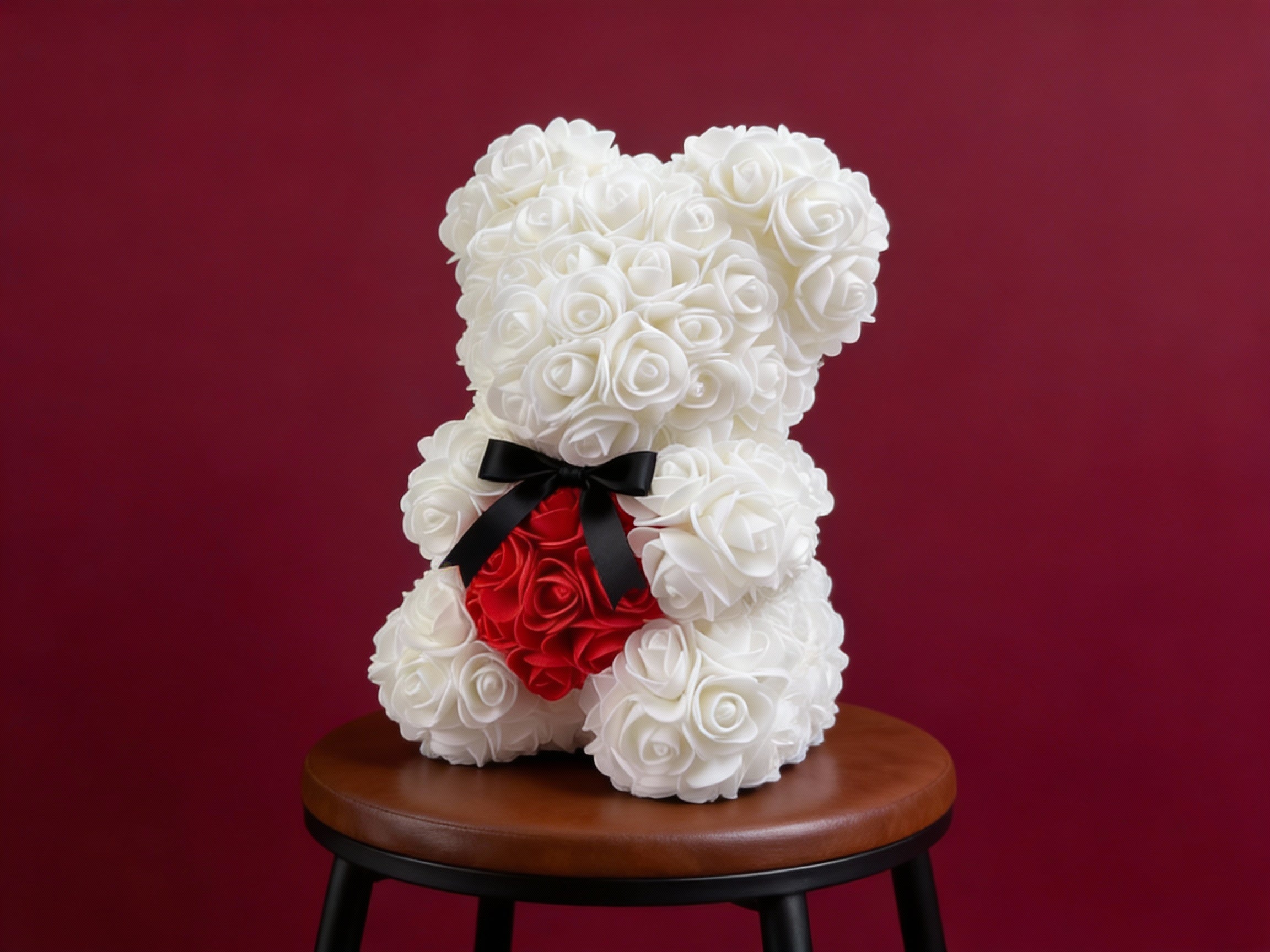 Teddy Rose Flower Bear