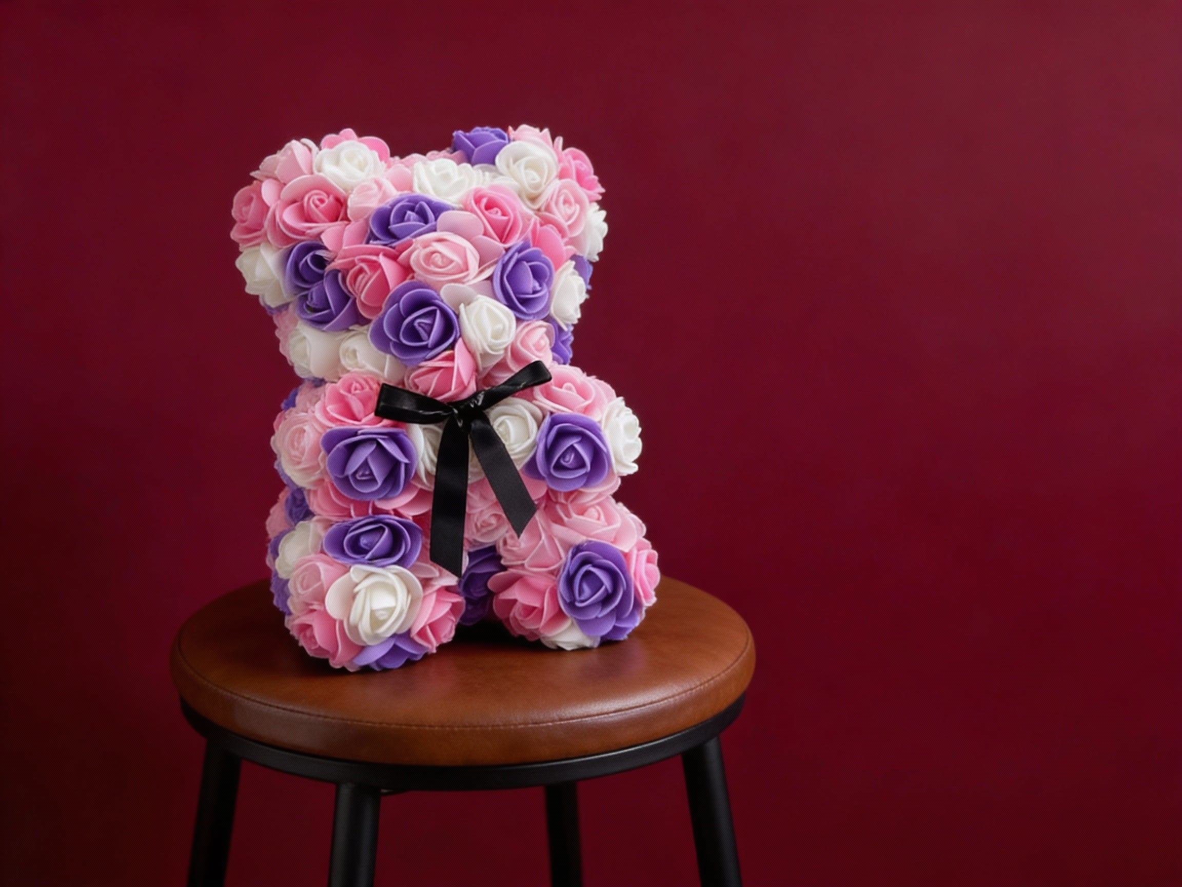 Teddy Rose Flower Bear